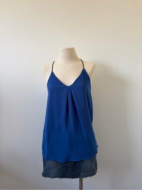 Naked Zebra Royal Blue V-Neck Spaghetti Strap Camisole